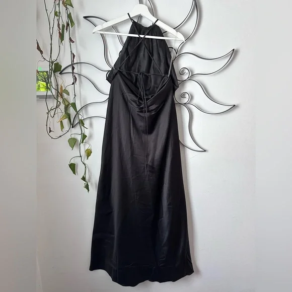 House of CB Zanab Black Thigh Slit Maxi Dress - Picture 5 of 6